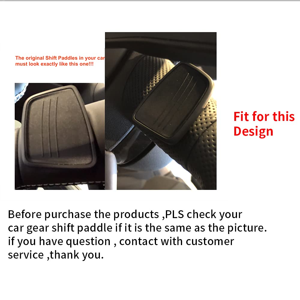 HIBEYO Real Carbon Fiber Steering Wheel Paddle Shifter Extensions for Audi A4 A6 A7 A8 A3L (2019-2021) - Black | Premium Car Accessories for Enhanced Driving Experience & Performance Upgrades