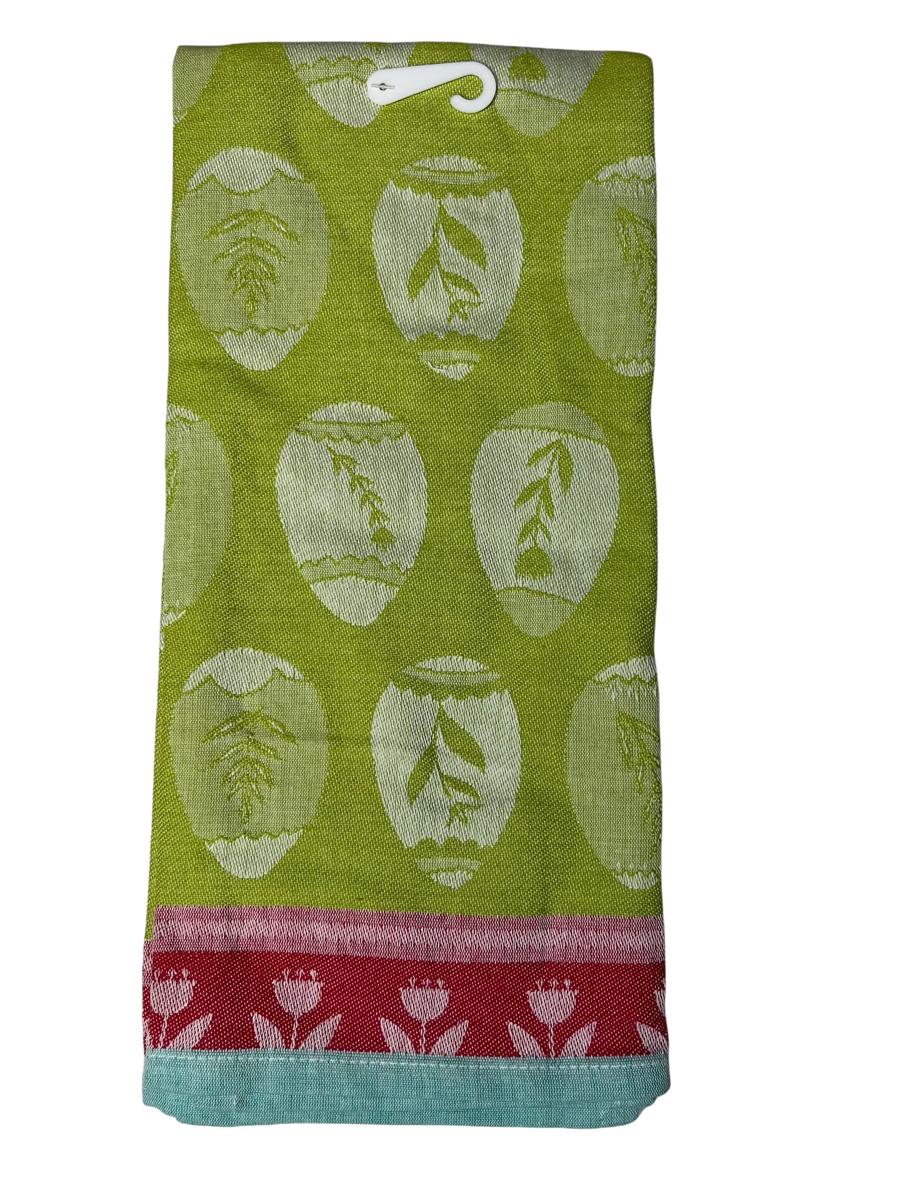 Easter Egg Jacquard Dish Towel Set of 3 - Spring Holiday Kitchen Towels for Decor & Drying Dishes - Perfect for Easter Decorations, Spring Cleaning & Hostess Gifts