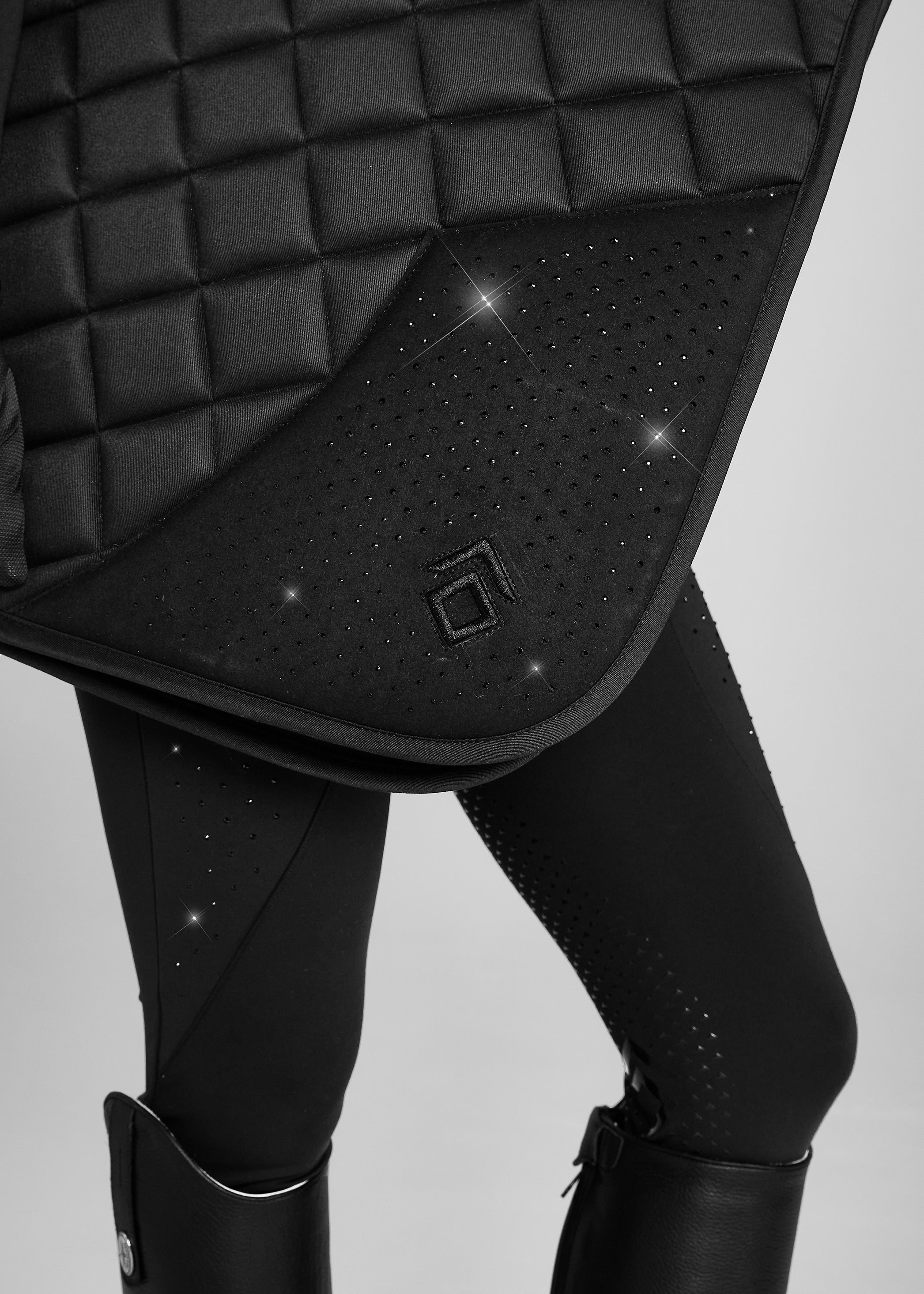 Premium Black Nite Dressage Saddle Pad & Fly Veil Set - Breathable Equestrian Riding Gear for Horses - Perfect for Training, Shows & Dressage Competitions
