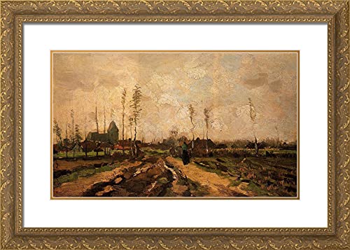 Gold Ornate Wood Frame with Double Matting