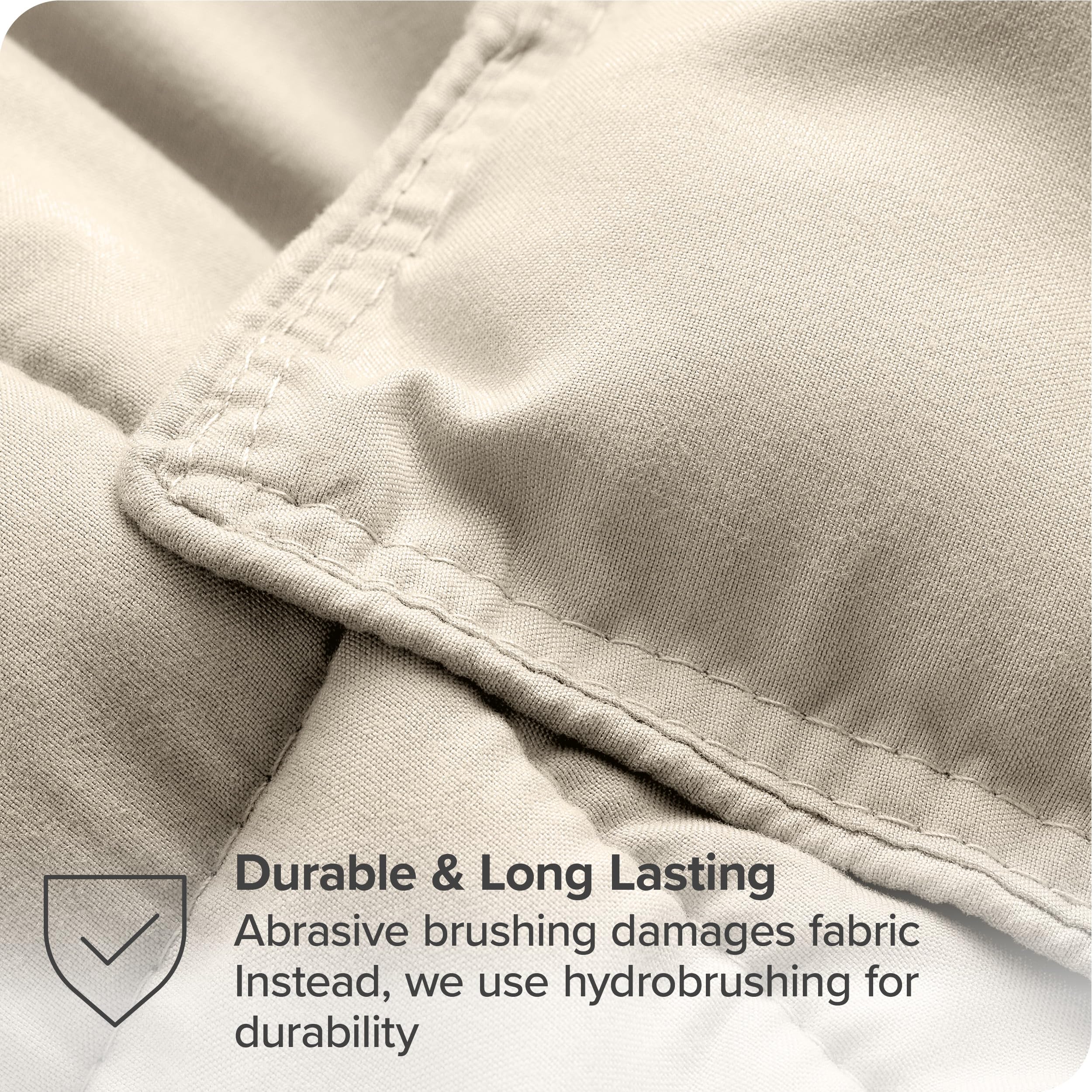 Bare Home 5-Piece Bed-in-A-Bag Comforter Set with Sheets - Twin XL Size - Ultra Soft 1800 Premium Goose Down Alternative Bedding Set (Sand/Sand) - Perfect for Guest Rooms, Dorms & Cozy Bedroom Makeovers