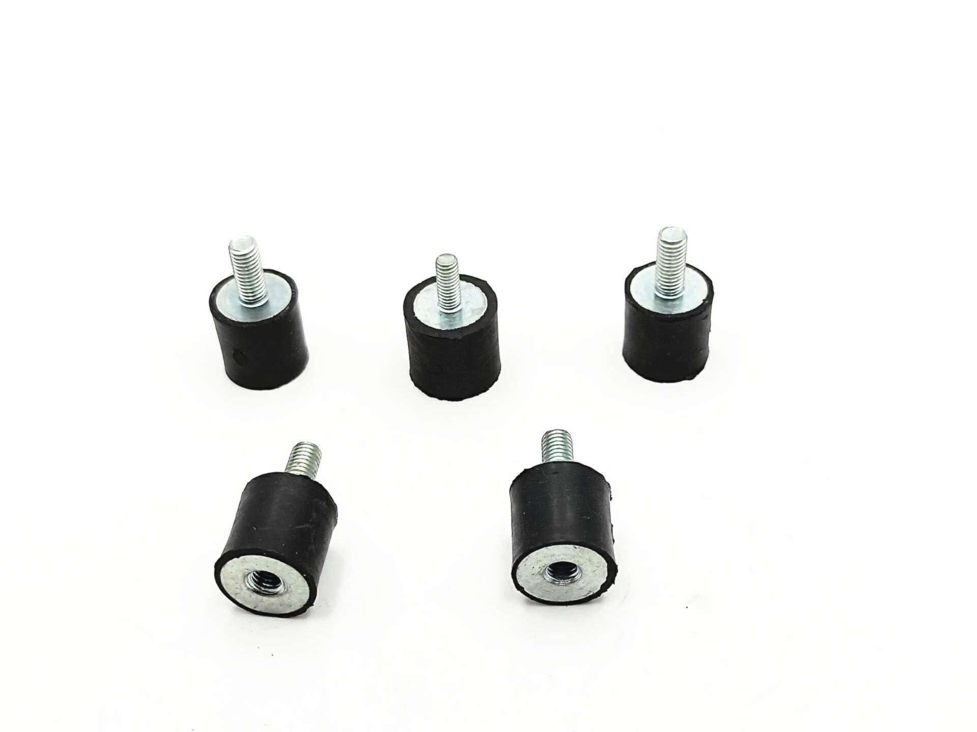 6Pcs M5 Air Compressor Rubber Vibration Isolator Mounts 15mm x 15mm - Reduce Noise & Vibration for Air Compressors, Pumps, Generators - Workshop & Garage Equipment Accessories
