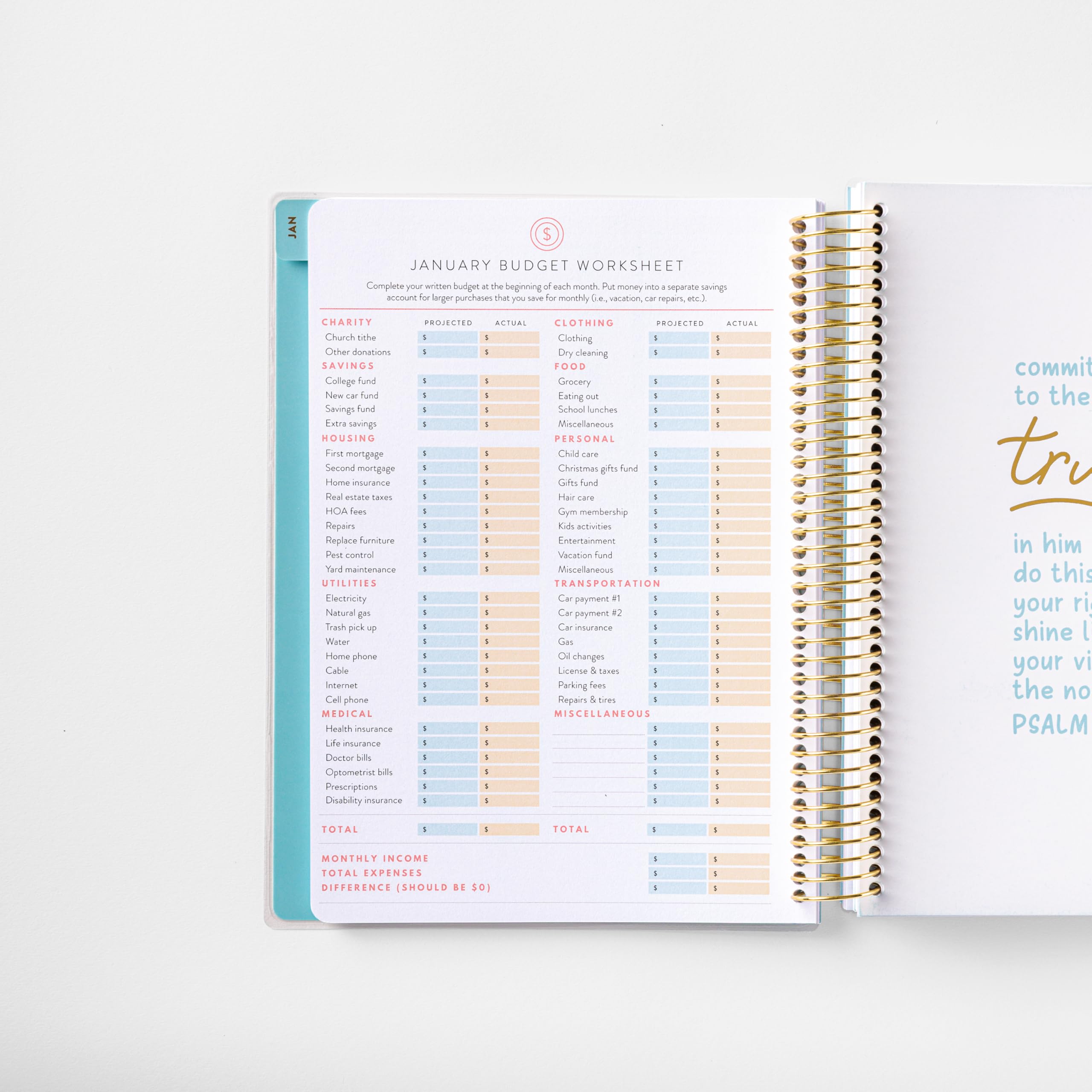 2025 Floral Home Planner with Stickers - Daily Checklist, Monthly Budget Worksheet & Calendar Layout - Vacation Planner for Work from Home - Coil Bound with Durable Poly Cover - Perfect for Remote Work, Family Organization & Travel Planning