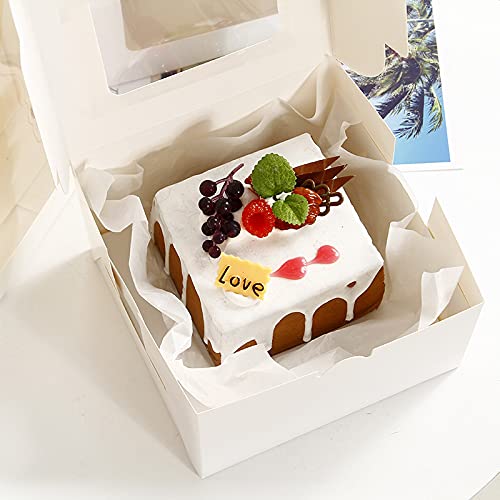 15-Piece White Paper Bakery Cake Box Set with 15 Round Cake Boards - 12 Inch Pastry Boxes for Cakes, Cookies, Pies & Cupcakes | Perfect for Bakeries, Dessert Shops & Party Catering