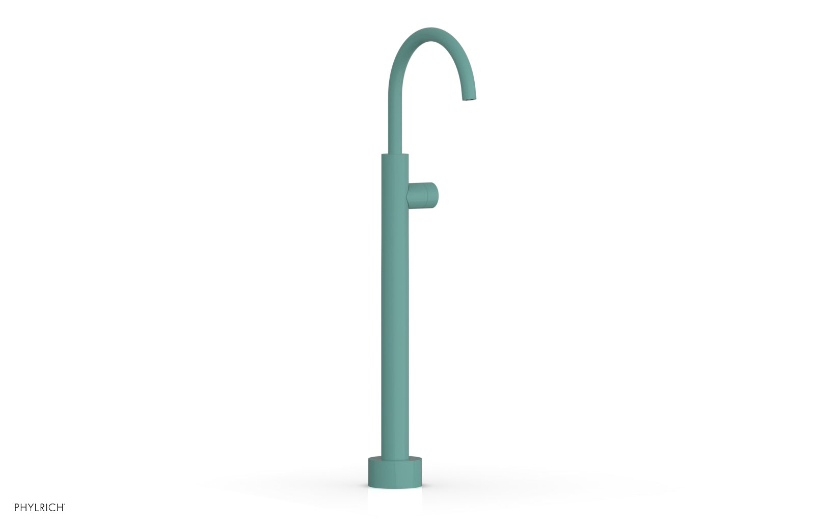 BASIC II Low Floor Mount Tub Filler with Smooth Handle - Model 230 46 04 - Perfect for Modern Bathroom Renovations and Spa-Like Showers