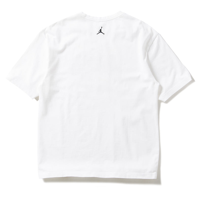 Jordan Graphic Tee for Men - White & Black Cotton T-Shirt with Logo Print - Casual Streetwear for Everyday Wear & Basketball Fans