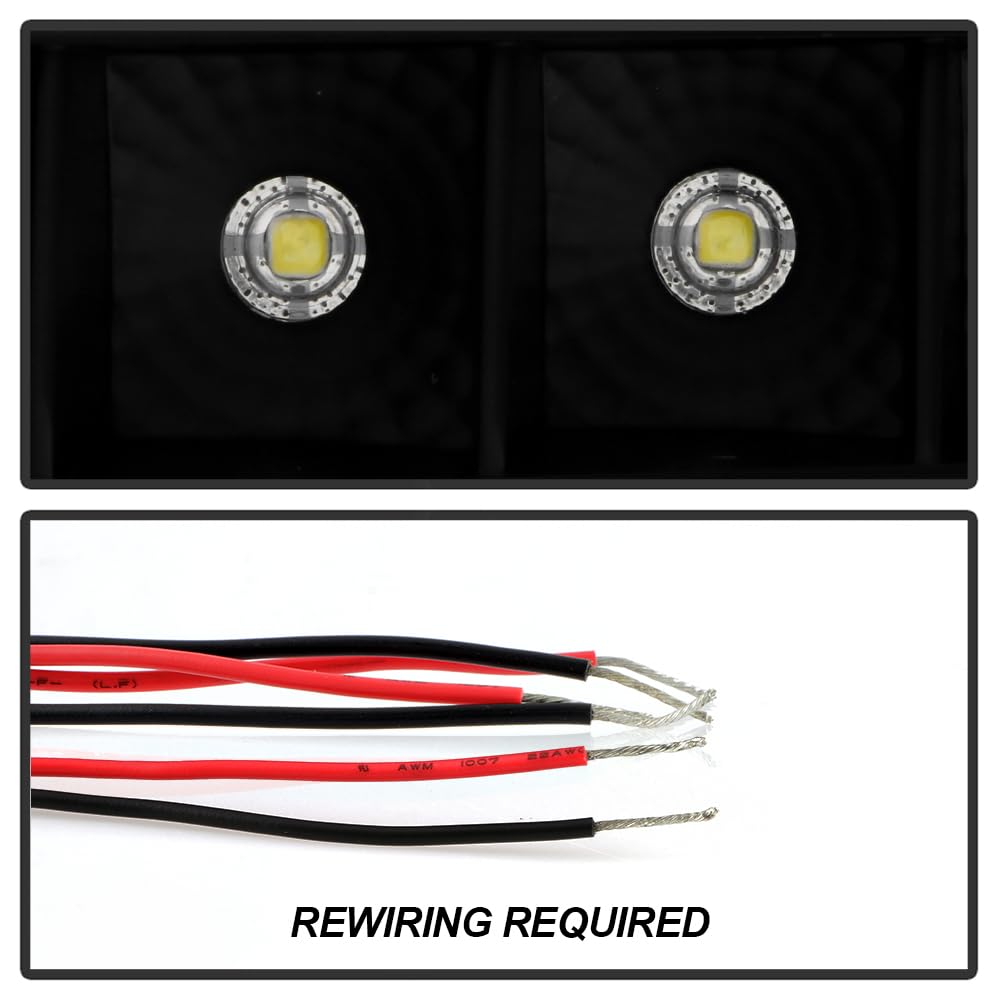 High-Performance LED Halo Headlights for 2007-2013 Toyota Tundra - Black/Clear Lens - Upgrade Your Night Driving & Off-Road Adventure
