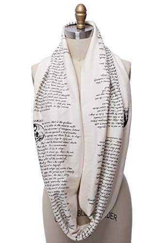 Hamlet Book Scarf - Literary Inspired Fashion Accessory for Book Lovers, Shakespeare Fans & Winter Wear - Perfect for Reading, Gifting & Cold Weather