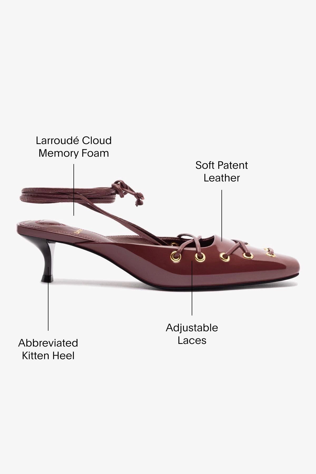Amal Lace Up Pump Women's Shoes - Burgundy Leather Heels for Office, Party & Formal Events | Comfortable & Stylish Dress Pumps