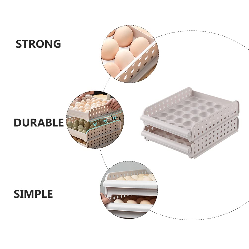 1pc Egg Storage Container - Practical Refrigerator Egg Holder with Grid Design for Freshness Keeper | Perfect for Kitchen, Fridge Organization & Farm Fresh Egg Storage
