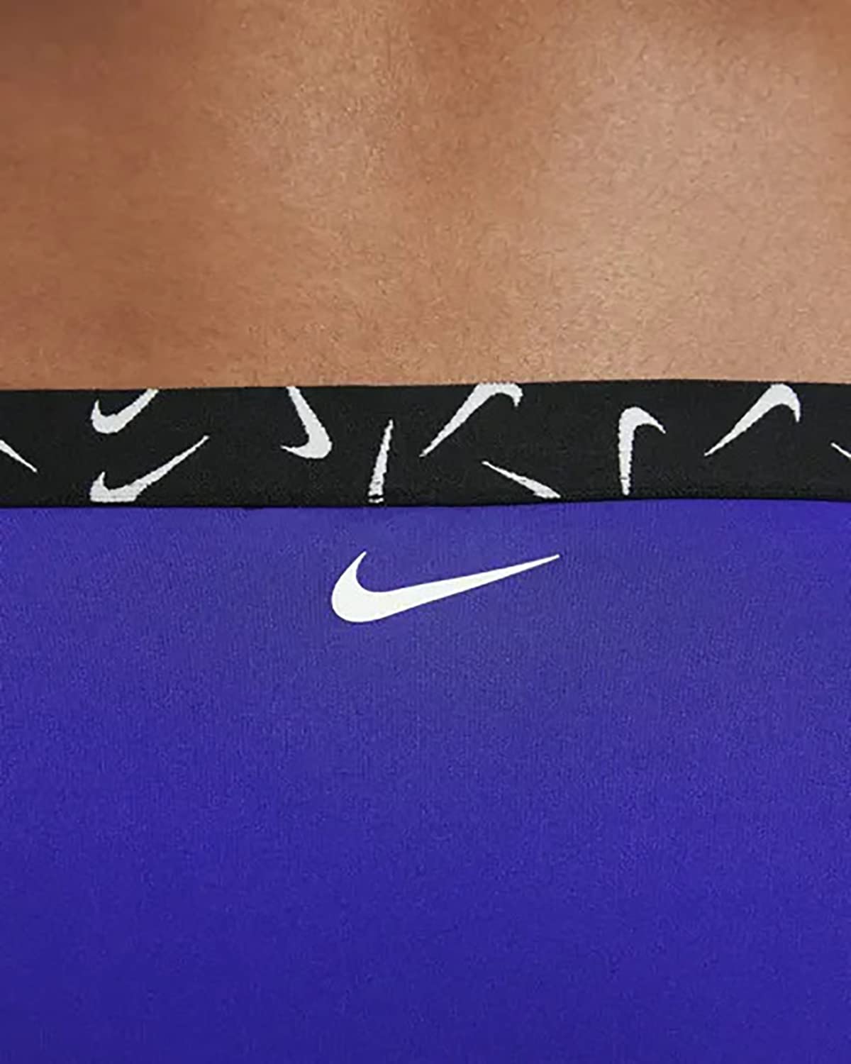Nike Logo Tape Banded Bikini Bottoms - High Waisted Swimwear for Women, Athletic Swim Shorts for Beach & Pool Workouts - Perfect for Surfing, Yoga & Summer Vacations