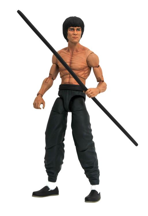 Diamond Select Bruce Lee Shirtless Action Figure - 7-Inch Collectible Martial Arts Statue for Display & Gifts | Perfect for Fans, Collectors, and Home Decor
