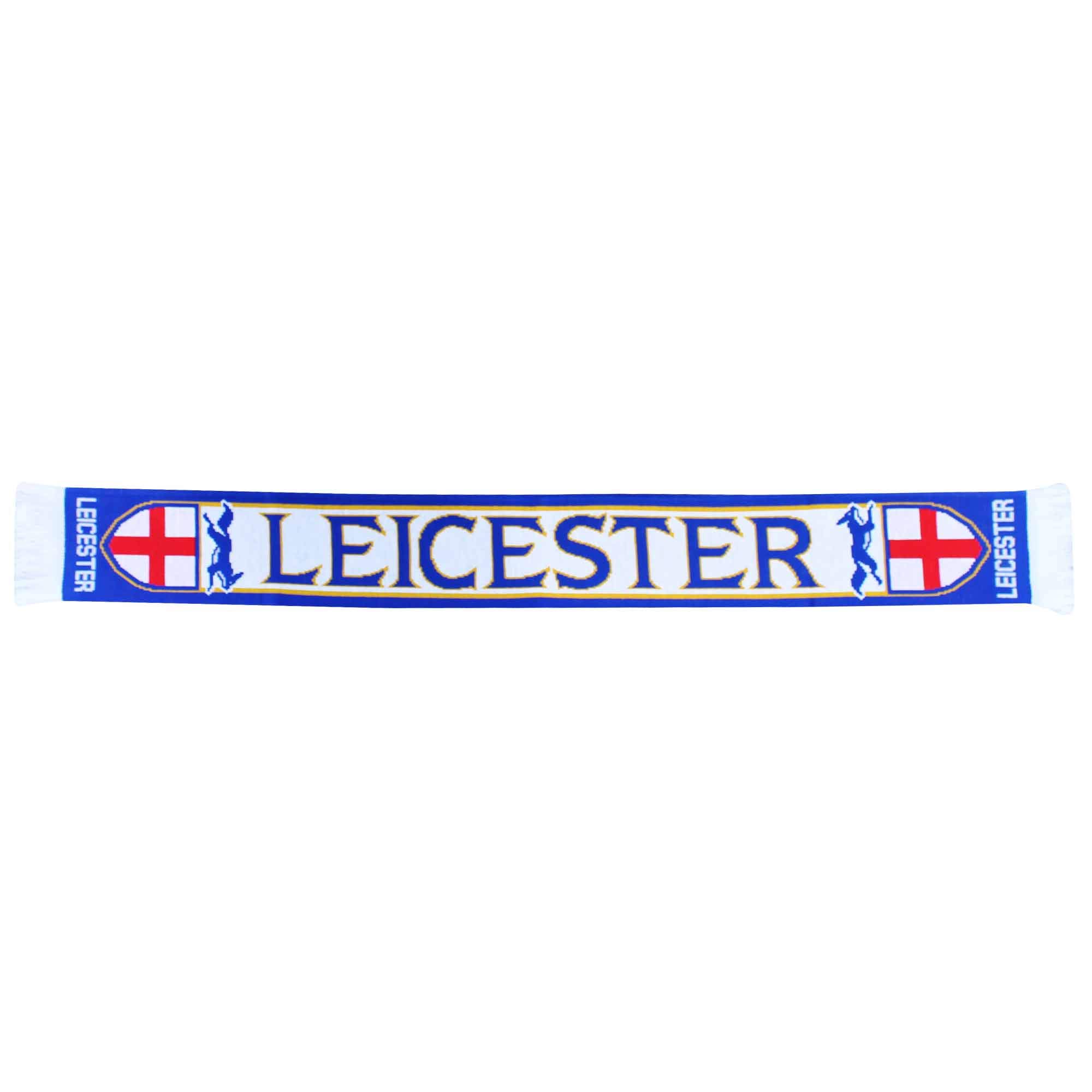 Leicester City FC Football Fan Scarf - 100% Acrylic, Officially Licensed, Blue & Gold Striped - Perfect for Match Days, Gifts & Cold Weather