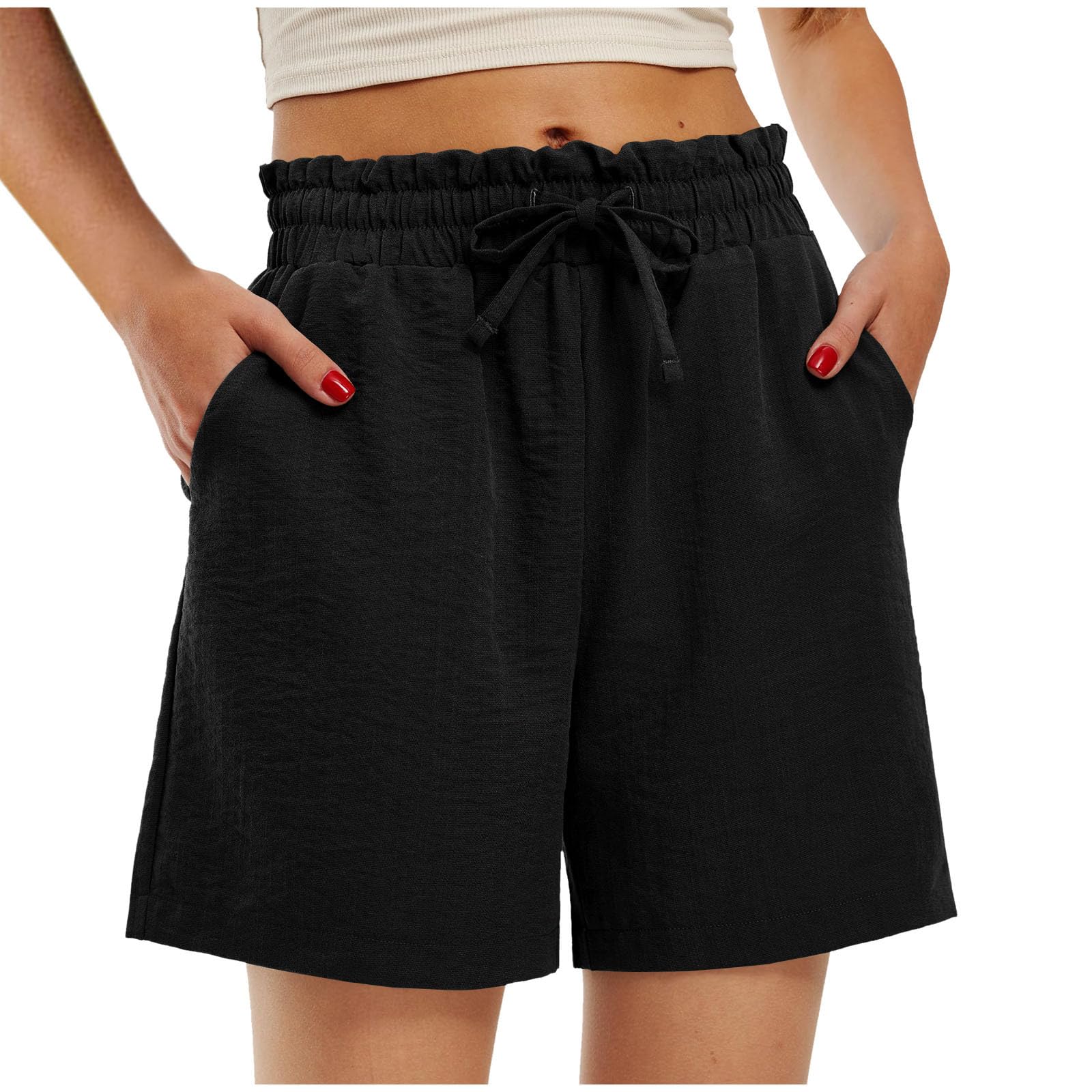 Trendy Women's Summer Shorts with Pockets - Comfy & Casual for Beach & Lounge