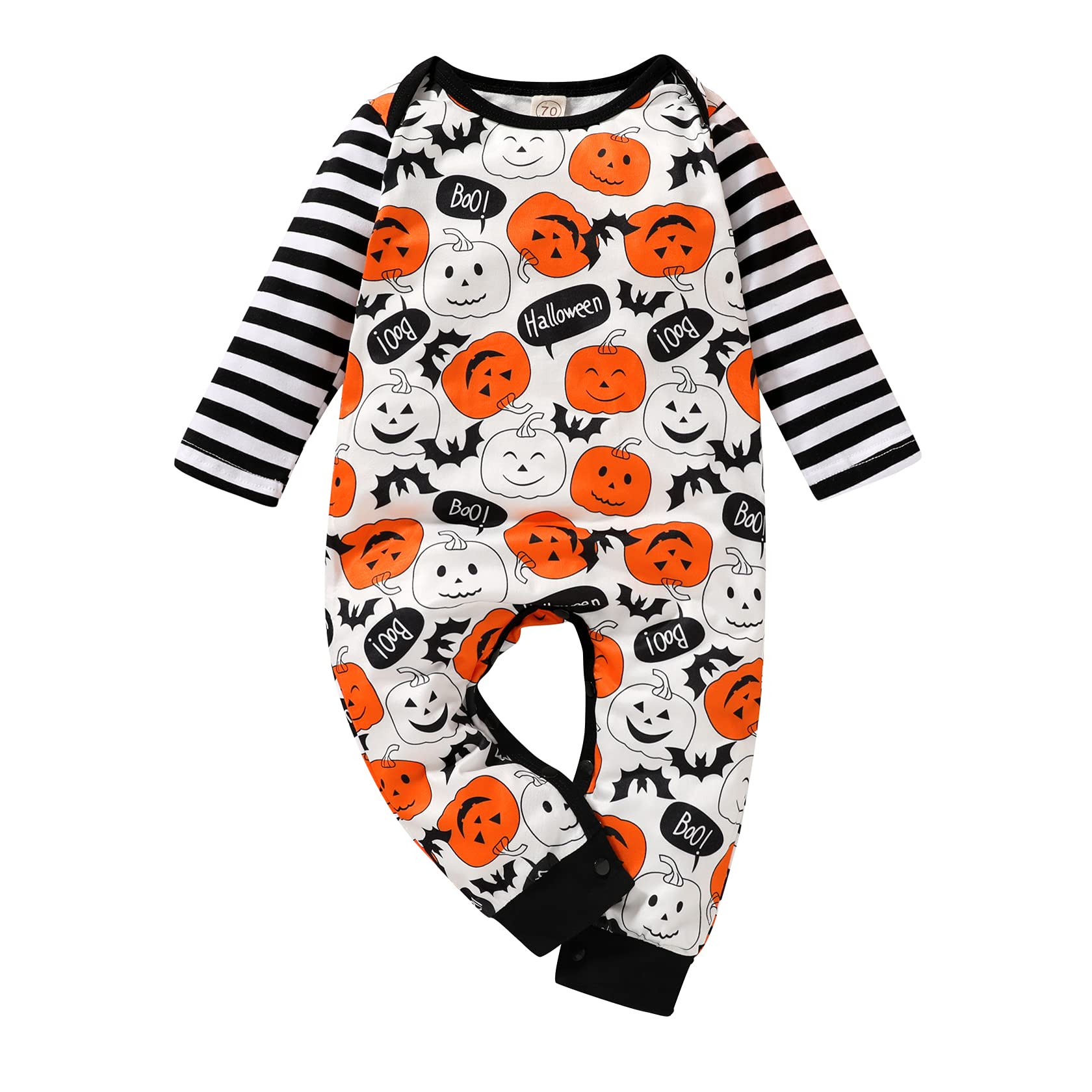 Adorable Baby Halloween Outfits - Pumpkin Print Bodysuit for Boys & Girls | Cute Infant Halloween Costume for Parties & Photo Shoots