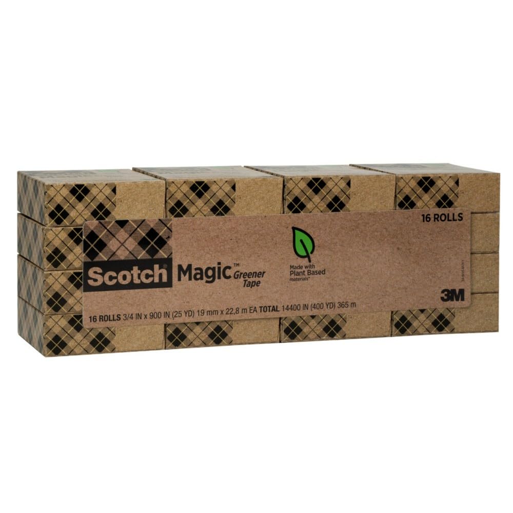 Scotch Magic Greener Tape - 16 Rolls, 0.75