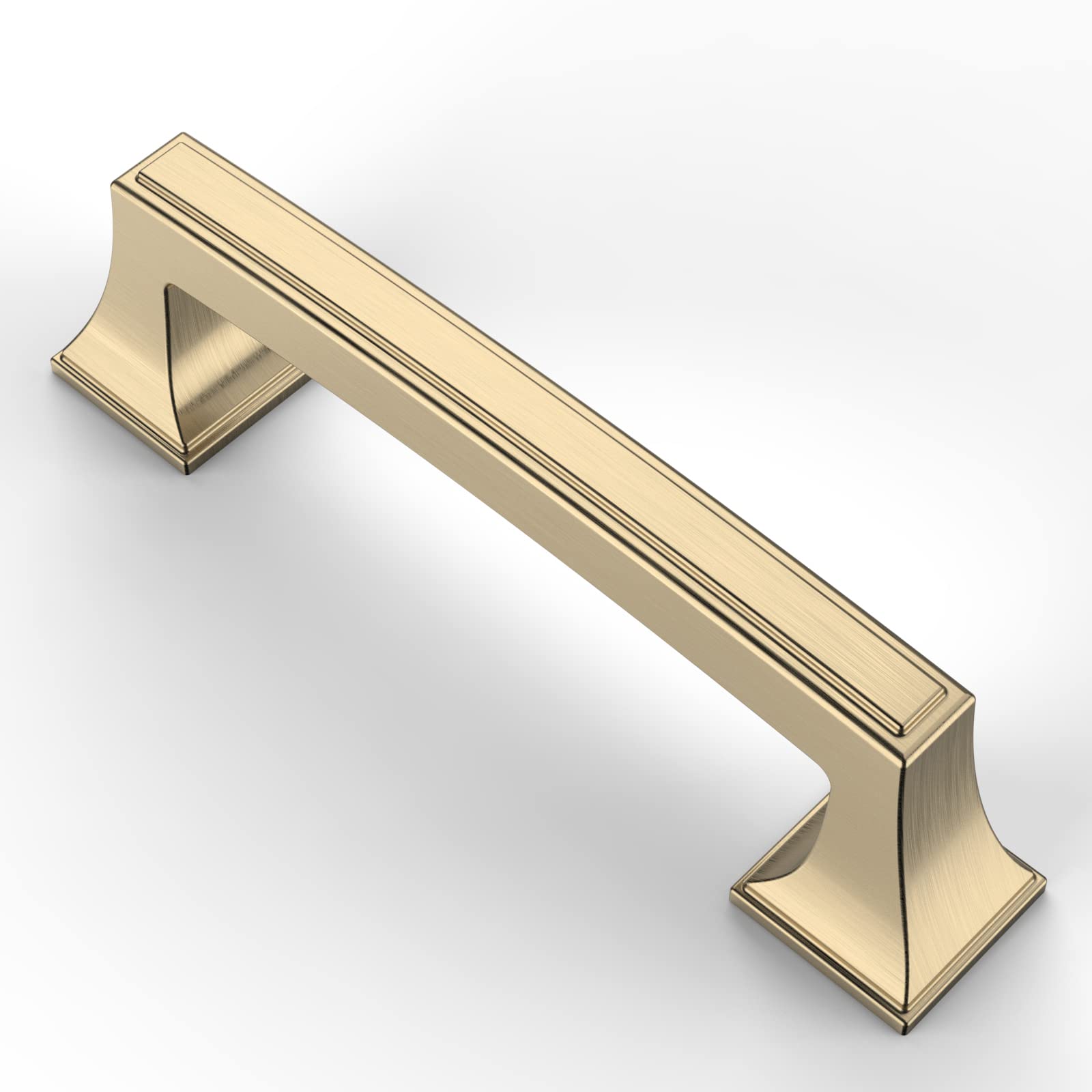 Asidrama 30 Pack 3.75 Inch (96mm) Brushed Brass Cabinet Handles - Gold Kitchen Cabinet Pulls & Drawer Handles - Durable Hardware for Cabinets, Cupboards, Dressers - Perfect for Home Kitchen & Bathroom Renovation