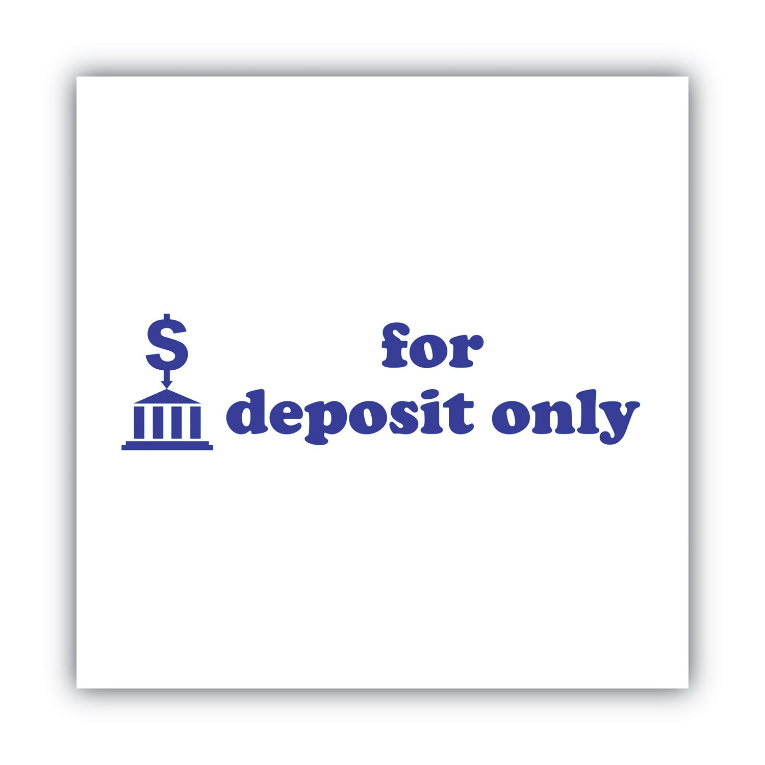 ACCUSTAMP2® Pre-Inked Deposit Stamp - Blue Ink, 1.63