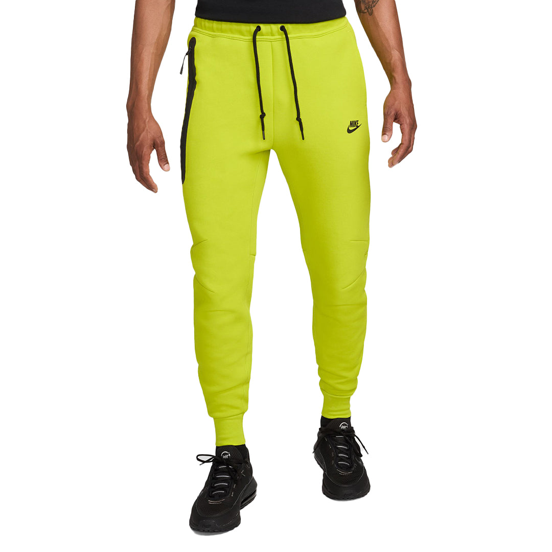 Tech Fleece Joggers for Men & Women - Lightweight Sports Pants with Moisture-Wicking Fabric - Bright Cactus Green for Running, Gym & Lounge Wear