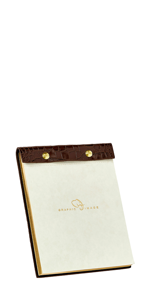 Brown Crocodile Pattern Desk Notepad - Stylish Office Writing Pad for Notes, To-Do Lists & Memos | Perfect for Home, Office & School Organization