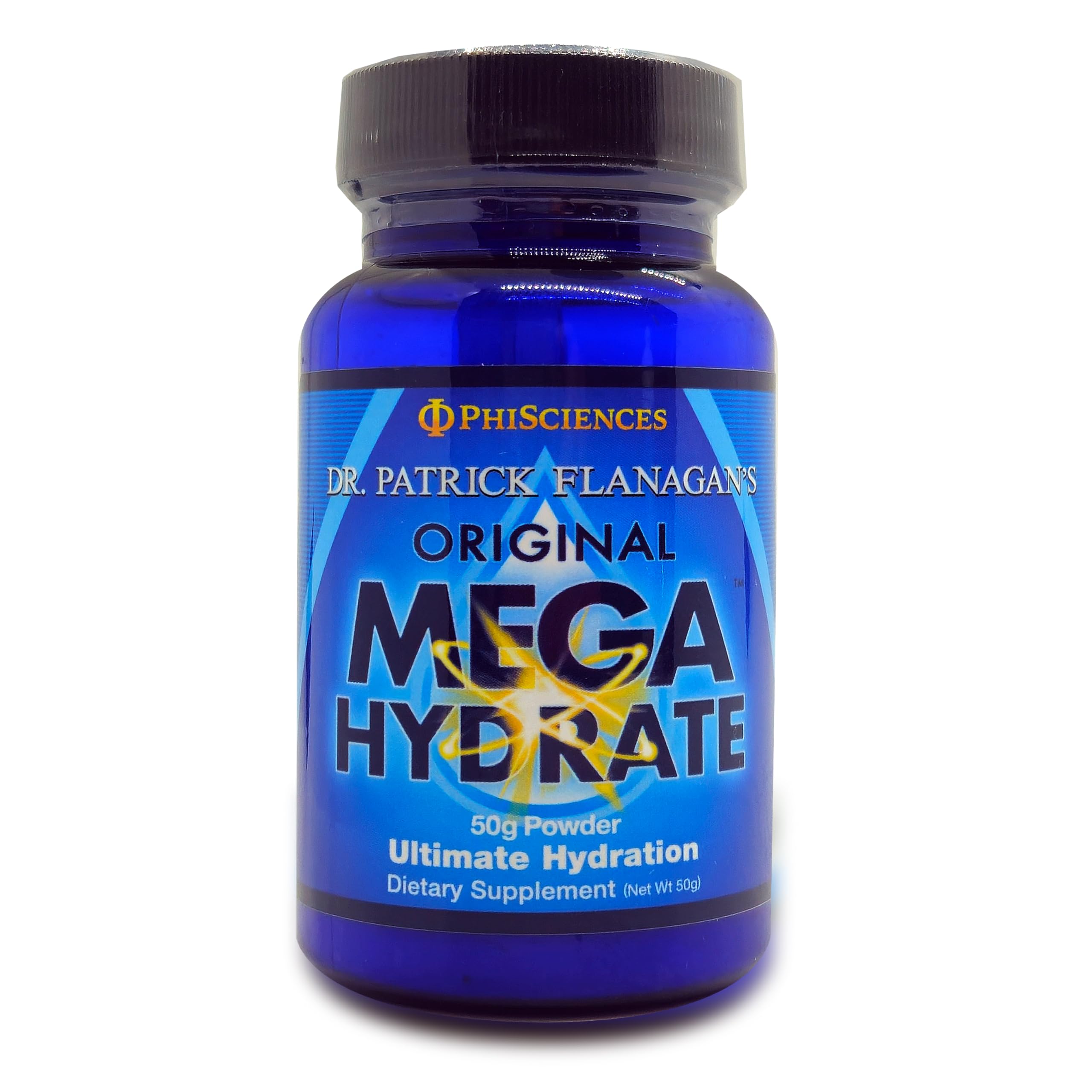 Patrick Flanagan's Mega Hydrate Powder - 50g Hydration Supplement for Energy & Detox | Supports Skin Health & Cellular Hydration | Perfect for Athletes, Travelers & Daily Wellness