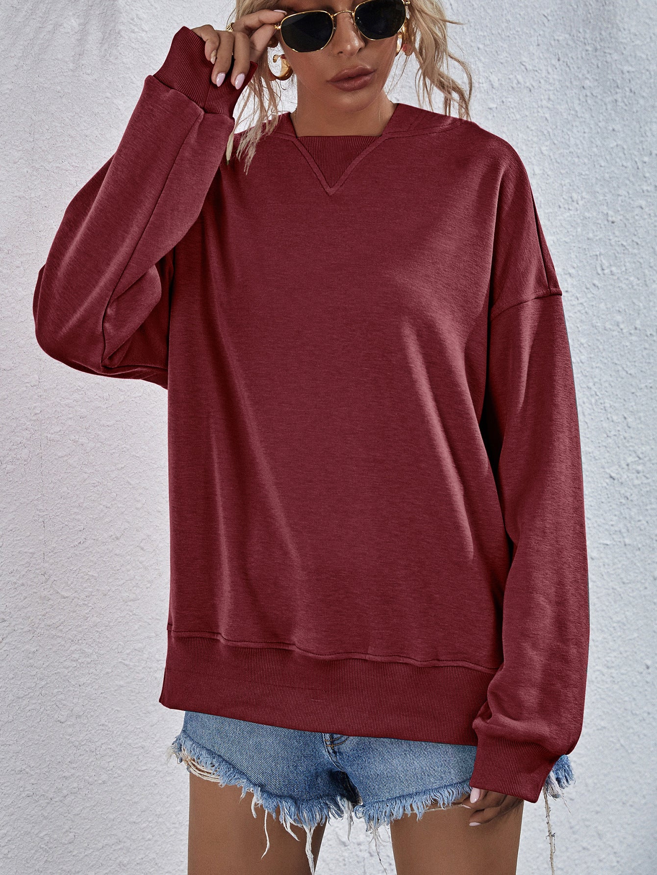 Stylish Dropped Shoulder Slit Hoodie for Women & Men - Trendy Oversized Pullover Sweatshirt | Perfect for Casual Wear, Street Style & Loungewear