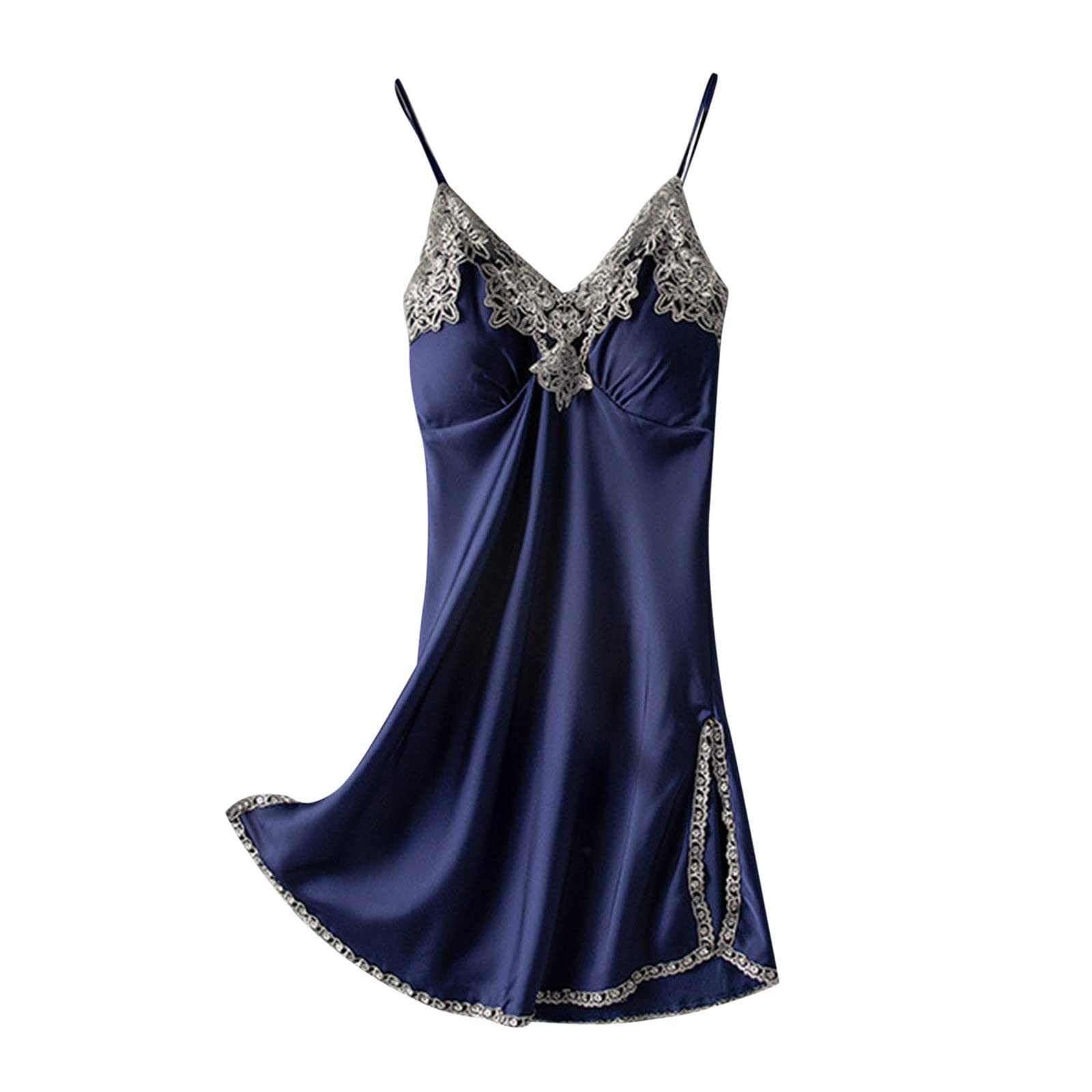 Sexy Satin Midi Nightgown for Women - Comfortable Lingerie Sleepwear with Skirt Design - Perfect for Valentine's Day, Anniversary Gifts & Romantic Nights