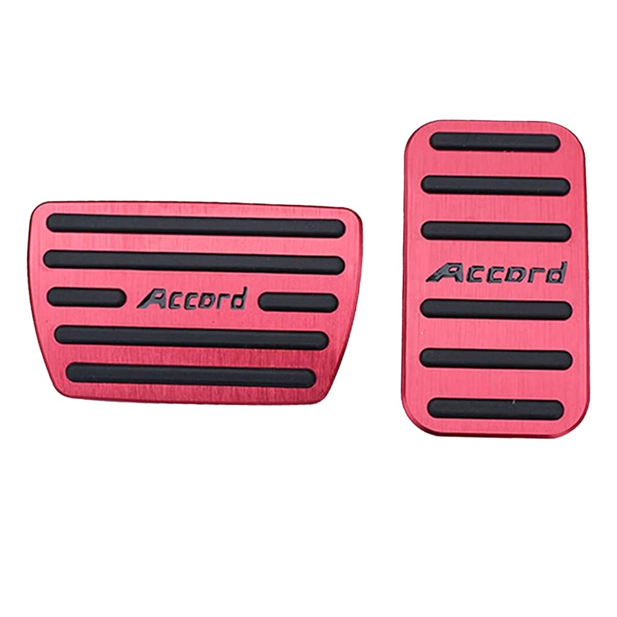 Premium Aluminum Alloy Anti-Slip Gas & Brake Pedal Covers for Honda Accord 2018-2021 (2-Piece Set, Silver) - No Drilling Installation, Enhanced Grip & Driving Safety