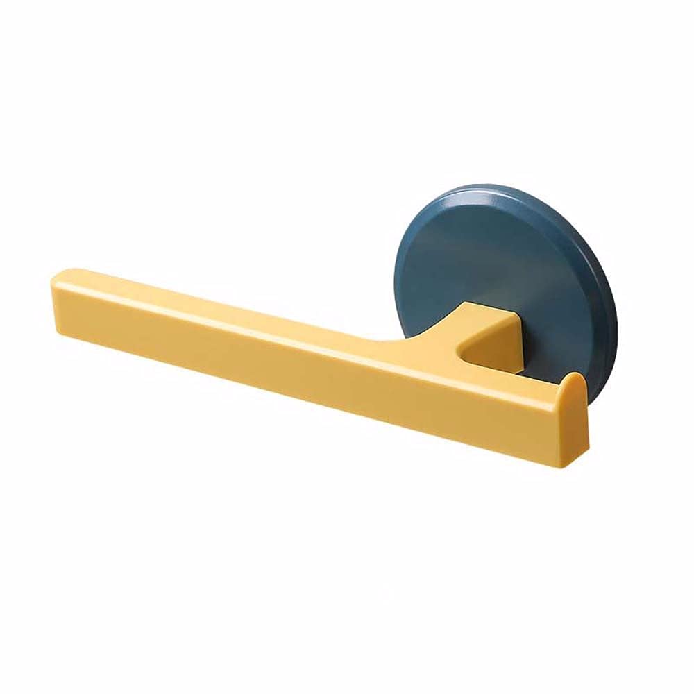 T-Shaped Bathroom Towel Rack - Non-Slip ABS+Acrylic Adhesive Hanger, No Drilling Required, Yellow - Perfect for Small Bathrooms, Kitchens & Dorm Rooms