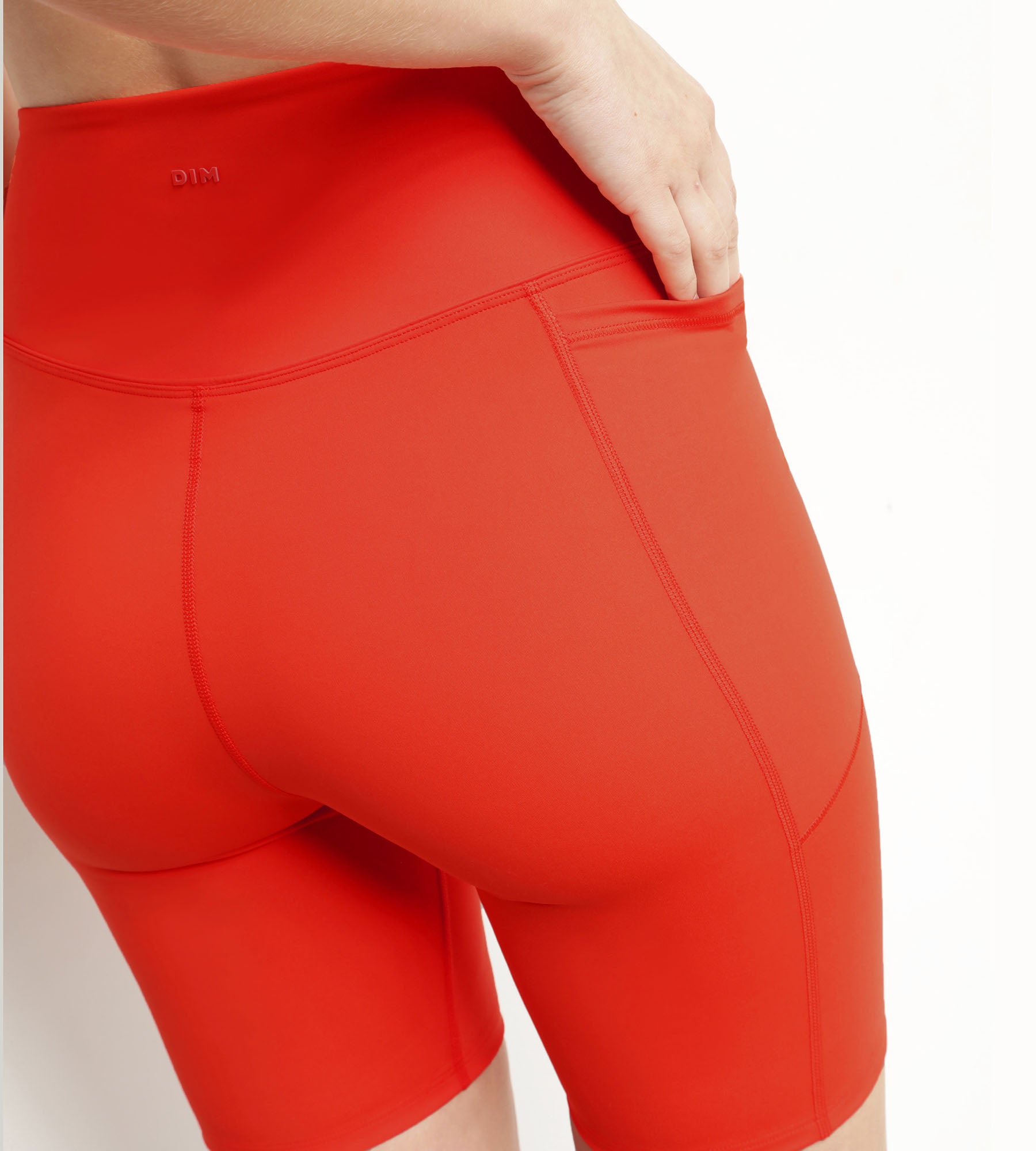 Dim Move Women's Sculpting Sport Cycling Shorts - High-Performance Microfiber Orange for Biking & Workouts
