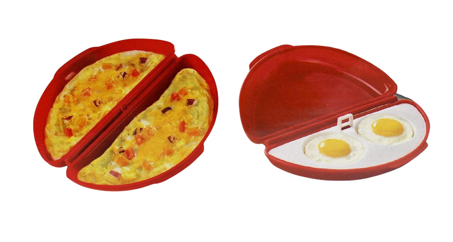 Dependable Industries Inc. Microwave Egg Cooker – BPA-Free Egg Poacher, Fried Egg Maker & Omelet Cooker for Breakfast – 2-Piece Set for Sandwiches, Scrambled Eggs & Quick Meals – Perfect for Home, Office & Dorm Cooking