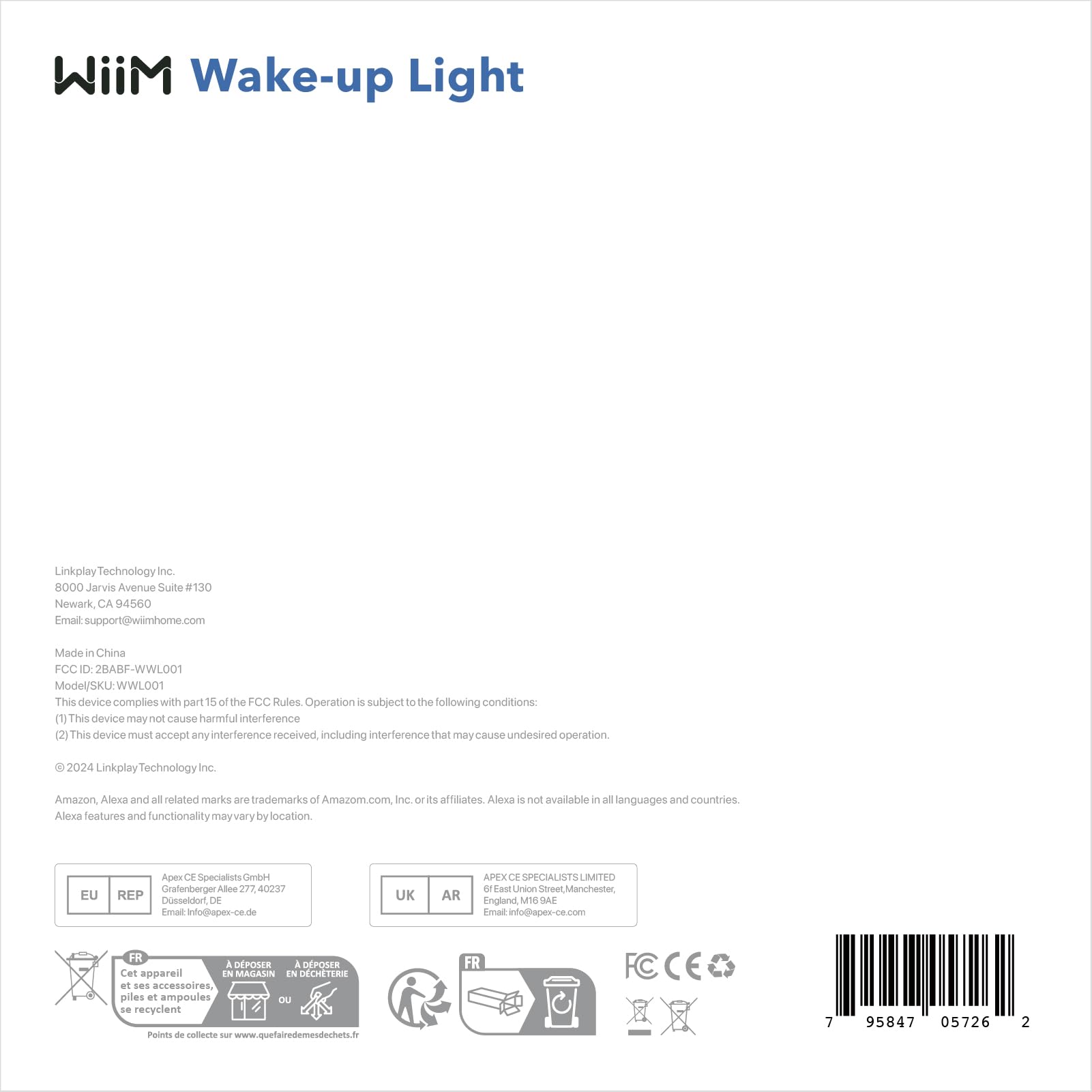 Wiim Wake-Up Light with Alexa Built-in - Sunrise Alarm Clock, White Noise Sound Machine, Sleep Aid with Unlimited Sound Choices & Custom Routines (Sea Blue Green) - Perfect for Bedrooms, Nurseries & Home Offices