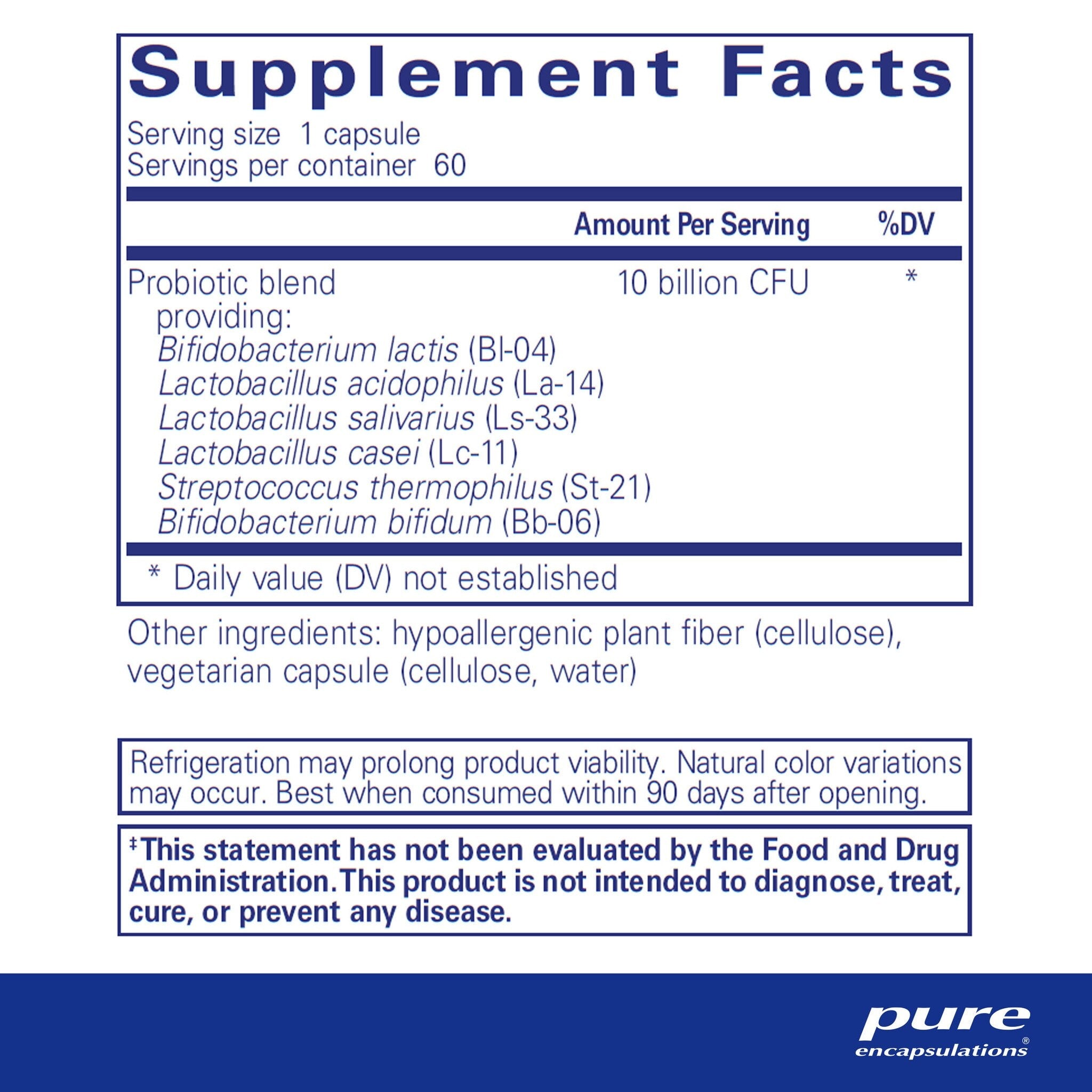Pure Encapsulations Probiotic G.I. - Digestive Health Support Supplement for Gut Flora Balance | Supports Immune System & Digestive Comfort - Ideal for Daily Wellness Routine & Travel
