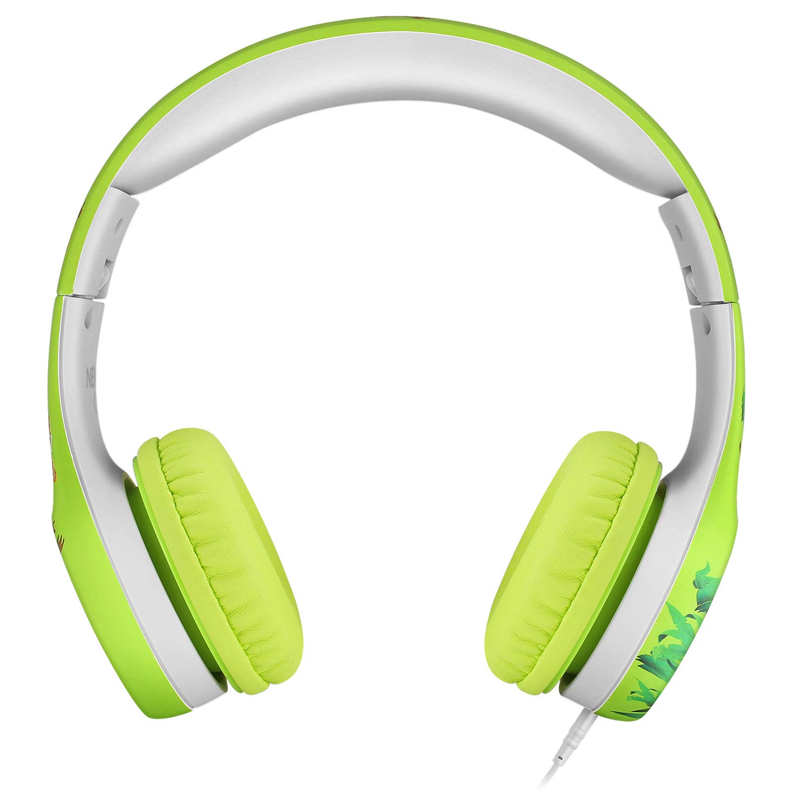 NENOS Kids Headphones with Volume Limit - Safe Over Ear Headphones for Boys & Girls, Lightweight On Ear Headset for School, Travel, Online Learning & Gaming (Zoo Animal Design) - Perfect for Classroom, Airplane & Home Use