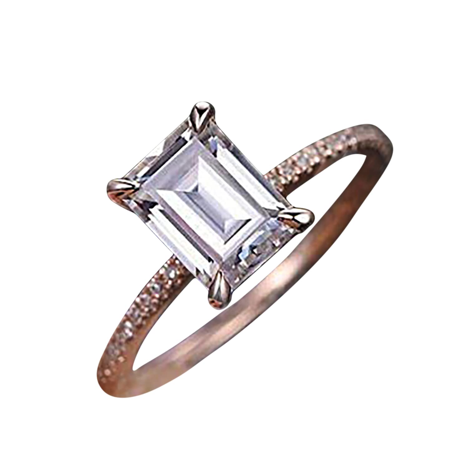 1.25 Carat Moissanite & Diamond Engagement Ring in 14K Rose Gold - Perfect for Proposals, Weddings & Anniversary Gifts