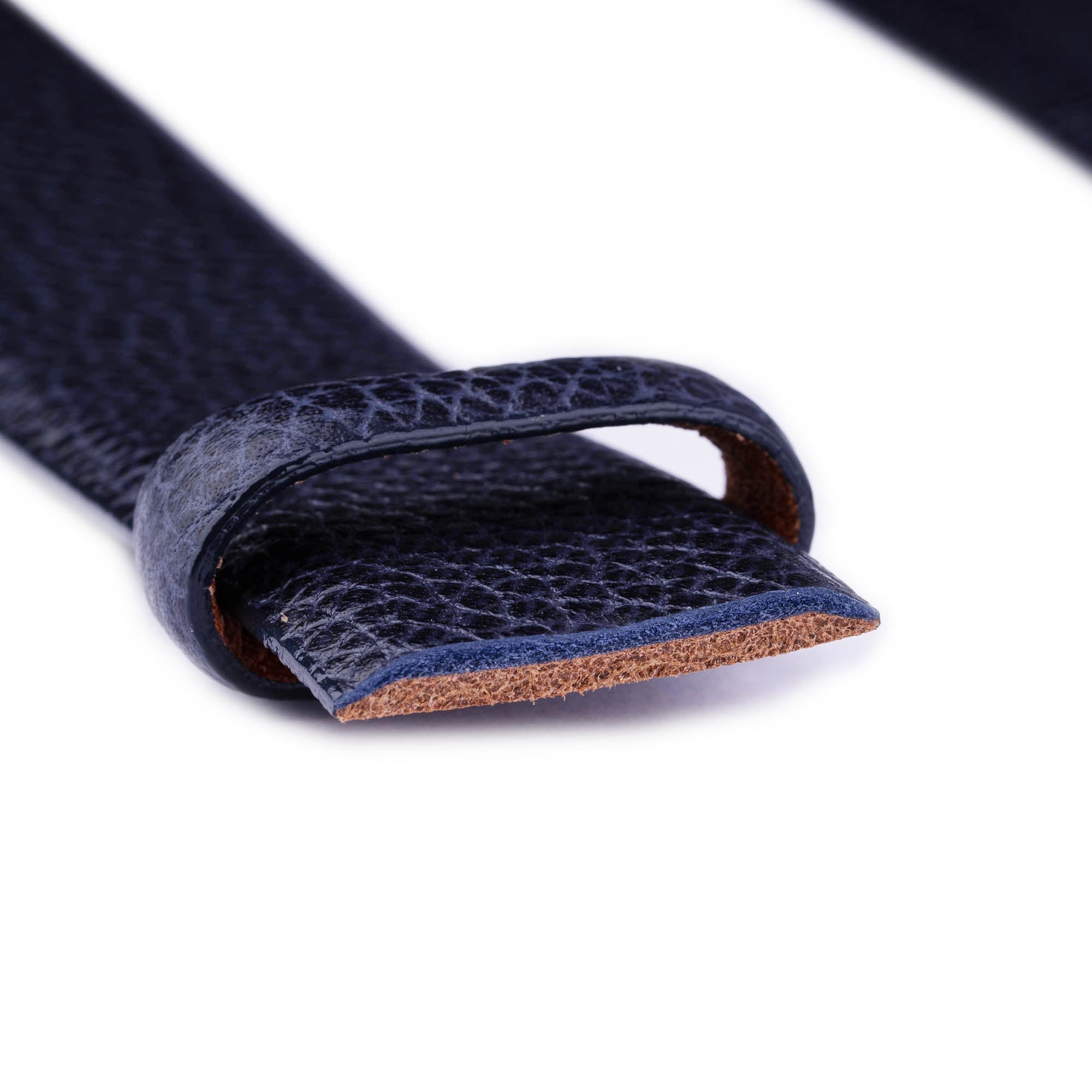 Premium Men's Belt - Genuine Blue Pebbled Leather Strap for Dunhill Buckle Replacement | Formal & Casual Wear | Office, Wedding & Everyday Use