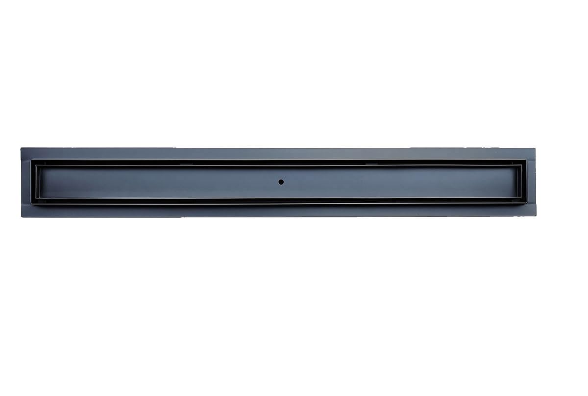 SereneDrains 35 Inch Linear Shower Drain - Matte Black Stainless Steel with Luxurious Tile Insert - Perfect for Modern Bathroom Renovations & Luxury Home Upgrades