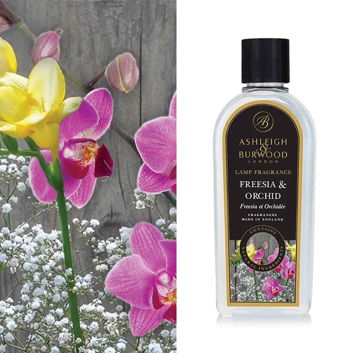 Ashleigh & Burwood 500ml Fragrance Lamp - Freesia & Orchid Scent | Home Aromatherapy & Relaxation | Perfect for Living Room, Bedroom, or Office Decor