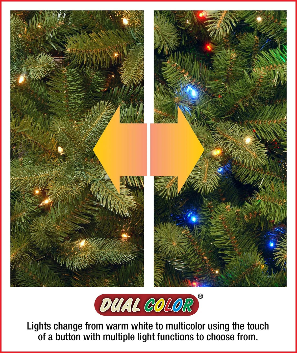7.5' Majestic Galaxy Spruce Dual LED PowerConnect™ Pre-Lit Artificial Christmas Tree - Perfect for Holiday Decor, Living Room Centerpiece & Festive Home Lighting