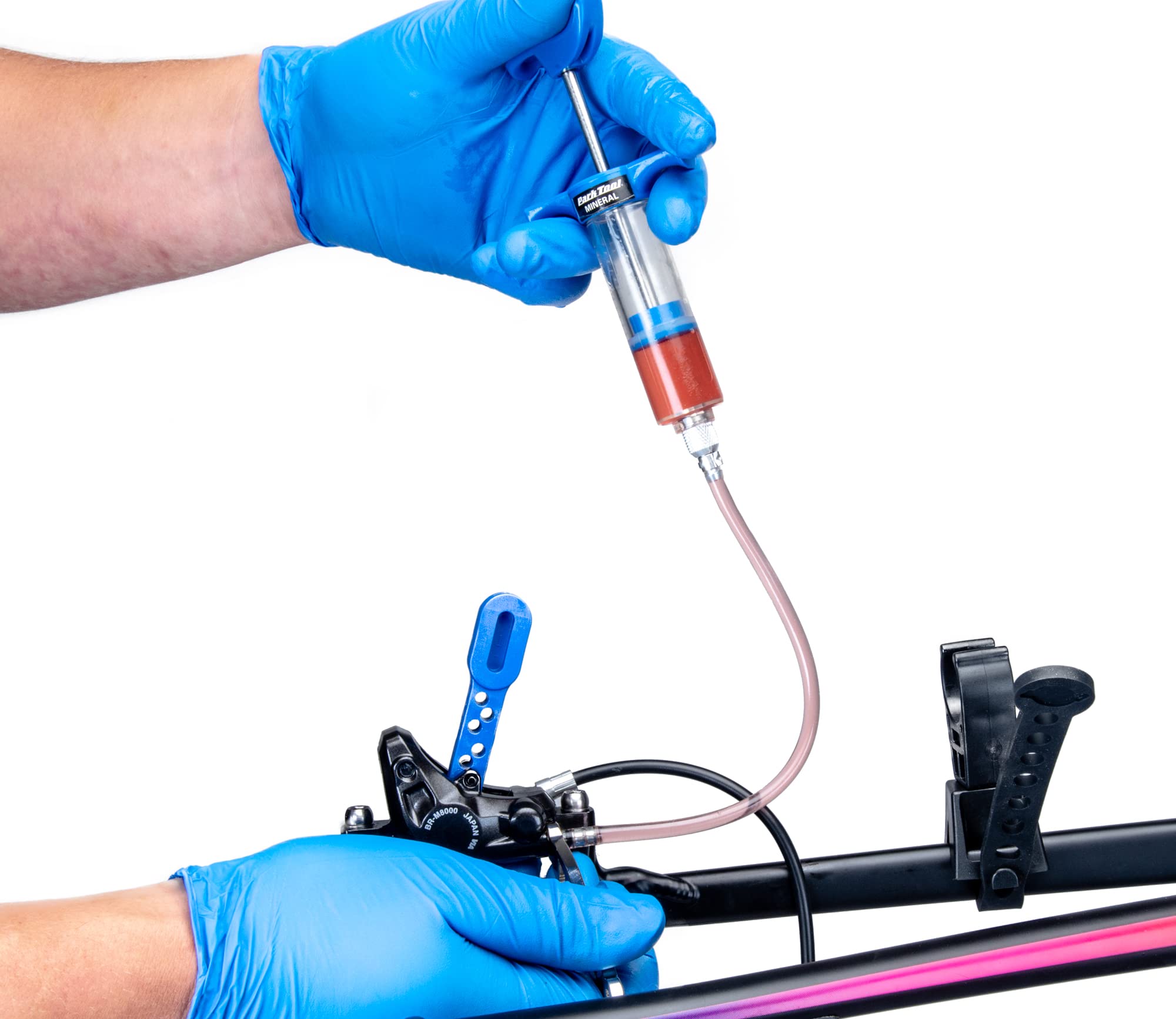 Park Tool BKM-1.2 Professional Hydraulic Brake Bleed Kit for Mineral Oil Bikes - Complete Brake Maintenance Set for MTB, Road & E-Bikes - Perfect for Home Mechanics & Bike Shops