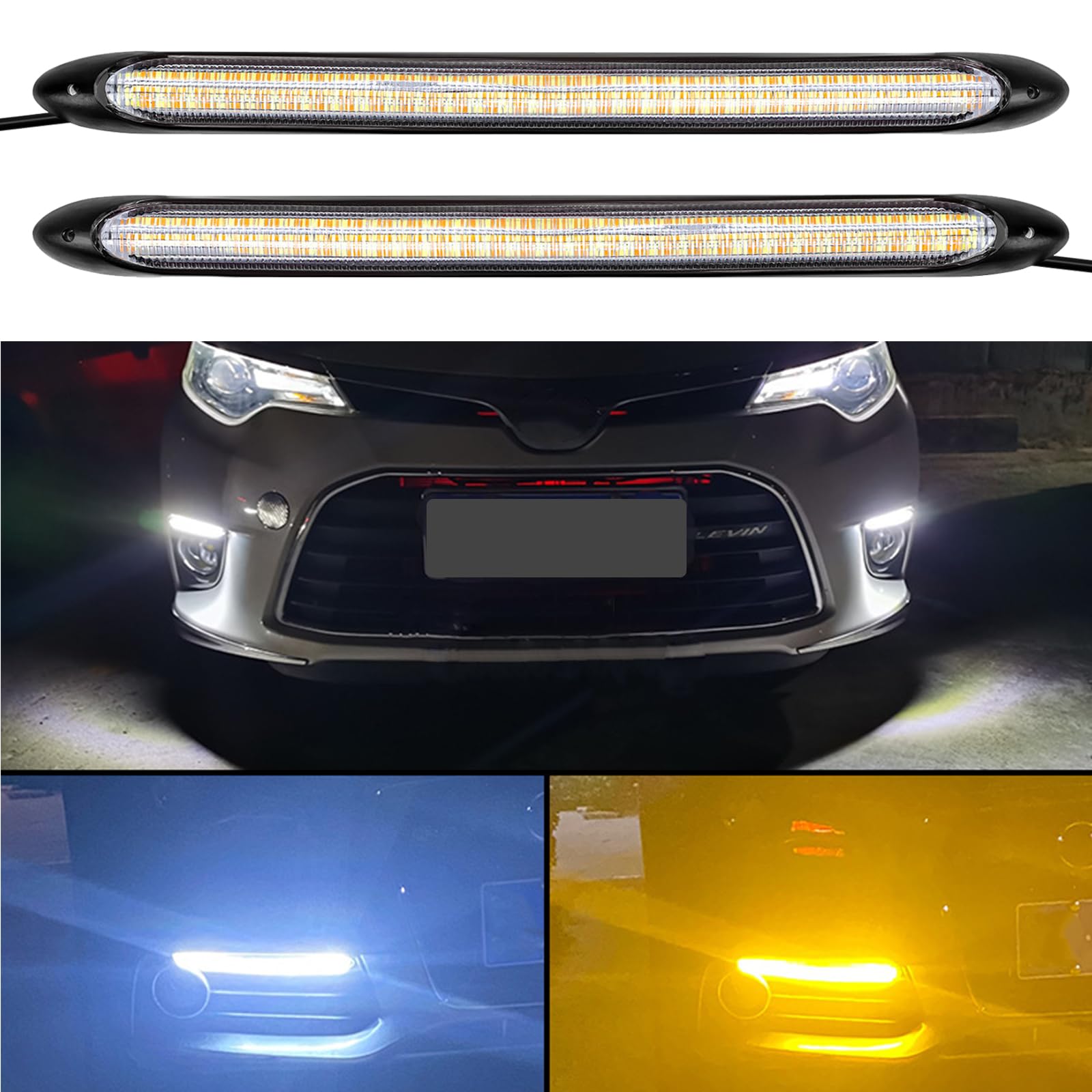 AutoXbert LED Car Daytime Running Light Strip - 2Pcs 9.25