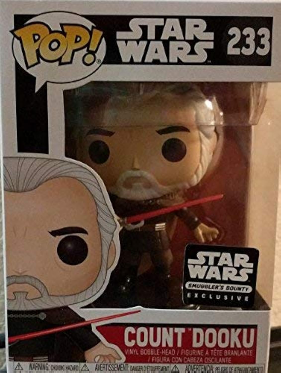 **Funko Pop! Star Wars Smuggler's Bounty Exclusive Count Dooku #233 Vinyl Figure with Pop Box Protector Case – Collectible Action Figure for Display, Gifts & Star Wars Fans**