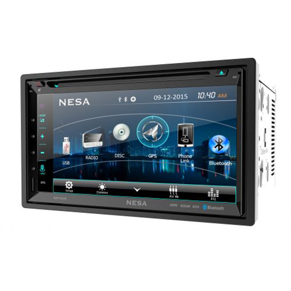 NESA NSP 652N 2 DIN Car Stereo with GPS Navigation & Android Auto - Bluetooth Multimedia Receiver for Hands-Free Calling & Music Streaming | Perfect for Road Trips & Daily Commutes