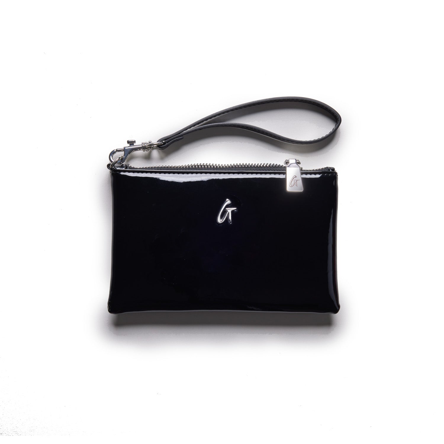 Mini Standard Silver Wristlet Mirror Black - Compact Wallet for Women, Fashionable Clutch Purse for Parties, Shopping & Everyday Use