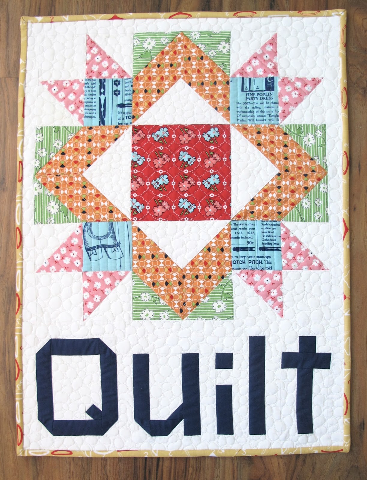 Lori Holt Pattern Cut Press Sew Wall Hanging Set - DIY Quilting & Home Decor Kit for Beginners - Perfect for Living Room, Bedroom, and Craft Room Decor