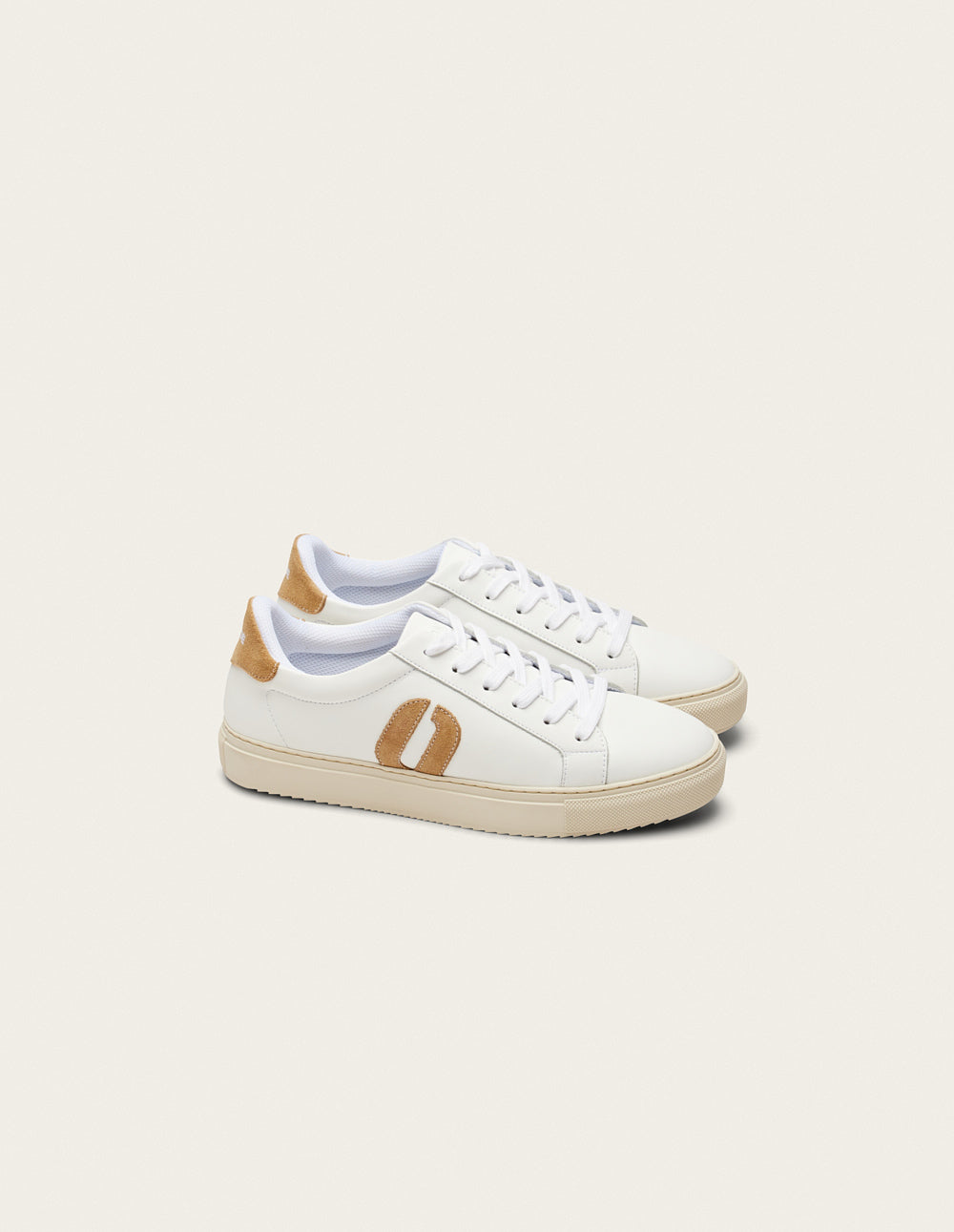 Gloria Low Baskets - White Beige Women's Casual Sneakers for Everyday Wear & Comfort