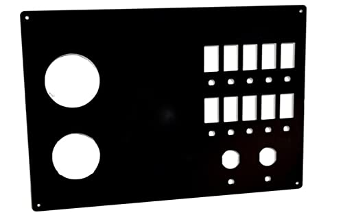 Black ABS Boat Dash Panel Blanks 24