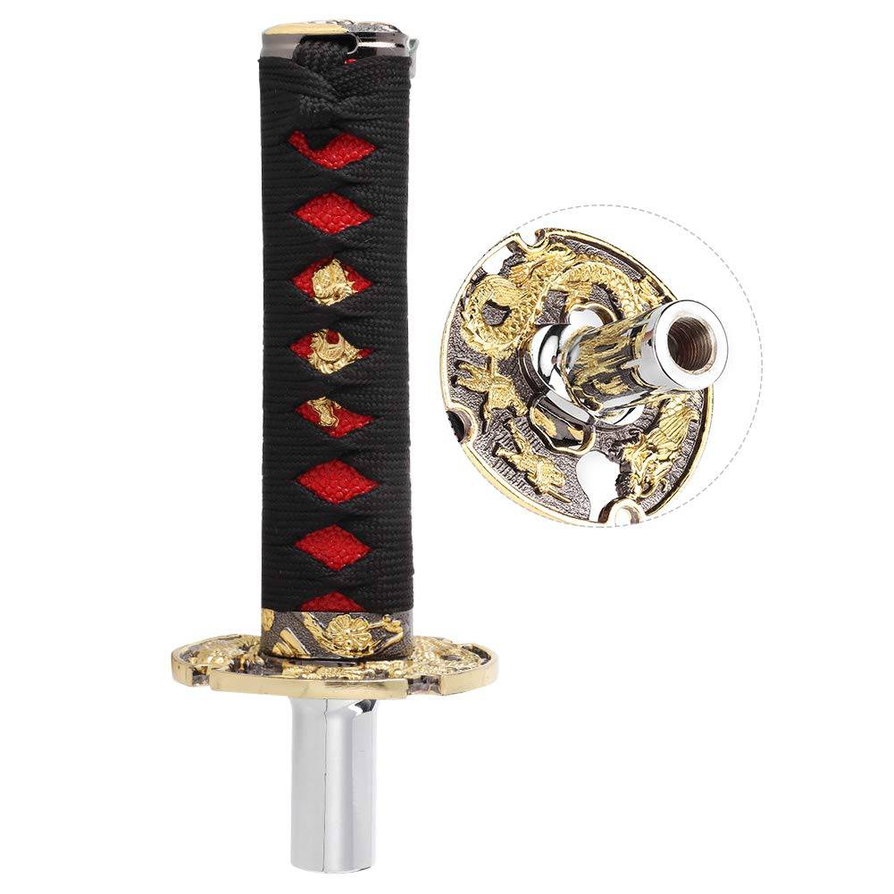 Samurai Sword Shift Knob 150mm - Unique Car Gear Shift Knob with Polyester Fabric for Manual Transmission - Perfect for JDM Cars, Drifting & Car Enthusiasts