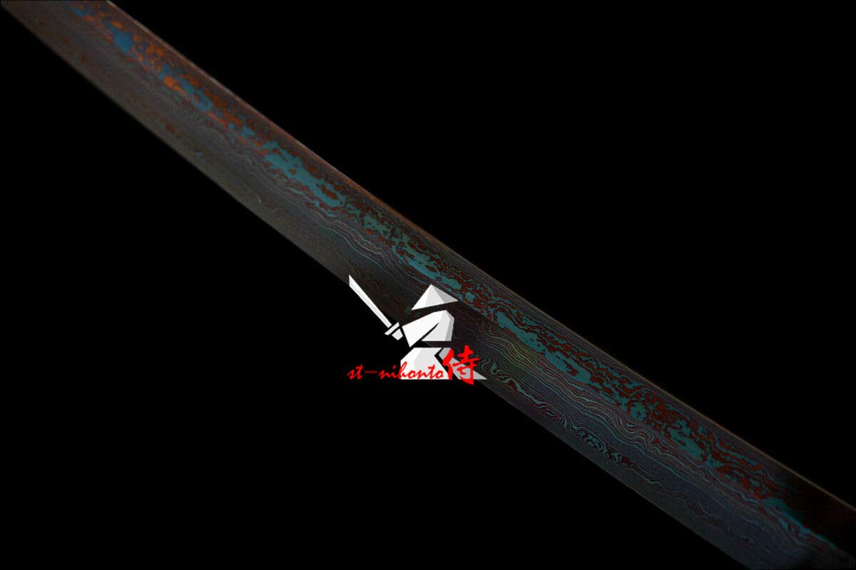 Authentic Japanese KO-Katana Sword - Handcrafted 9260 Silicon Alloy Folded Spring Steel Blade - Perfect for Martial Arts Training, Cosplay & Collectors