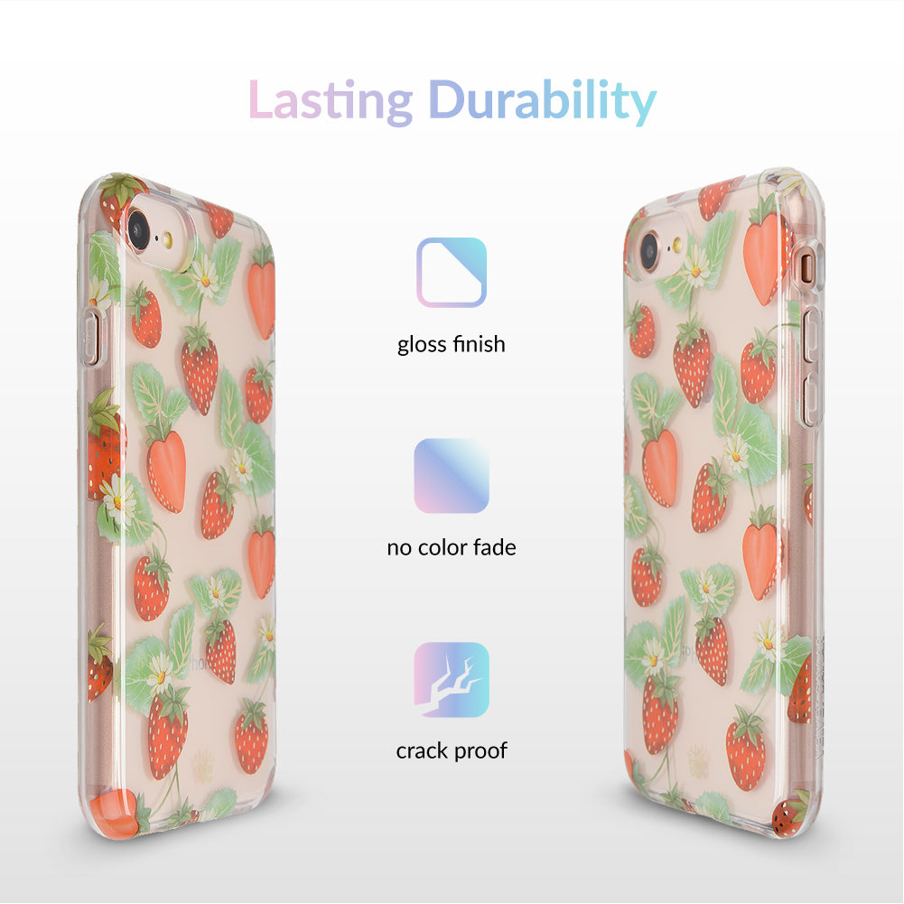 Strawberry Fields iPhone Case - Cute Floral Design Protective Cover for iPhone 13/14/15 Pro Max - Perfect for Everyday Use, Travel & Gift Giving